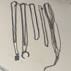 Silver Necklace Set